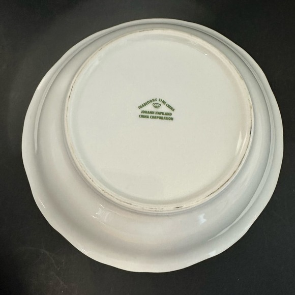 JOHANN HAVILAND Moss Rose (Bavarian Backstamp) 8" Round Vegetable Bowl VTG - Picture 5 of 11